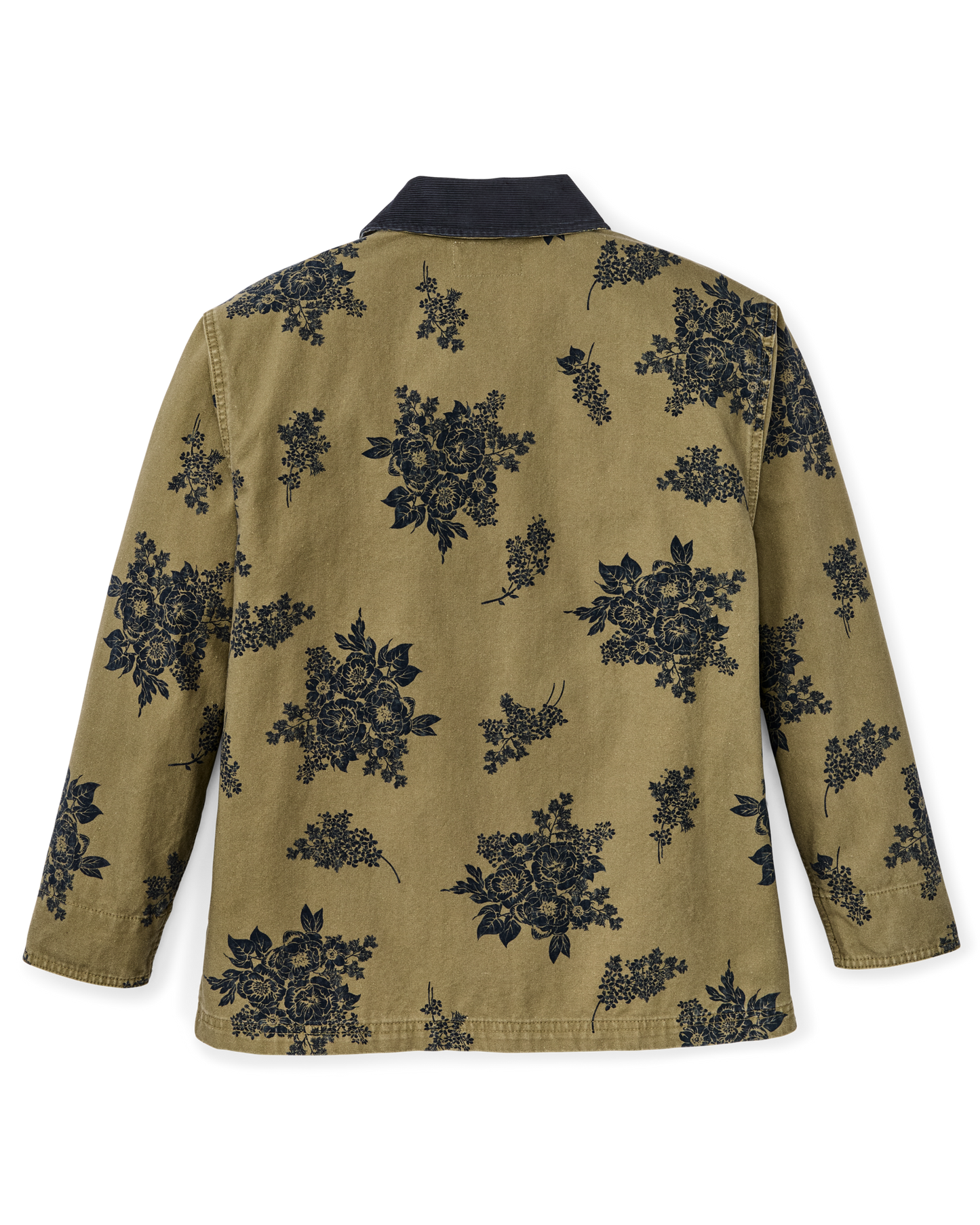 Women's Canvas Barn Coat - Olive / Floral Print
