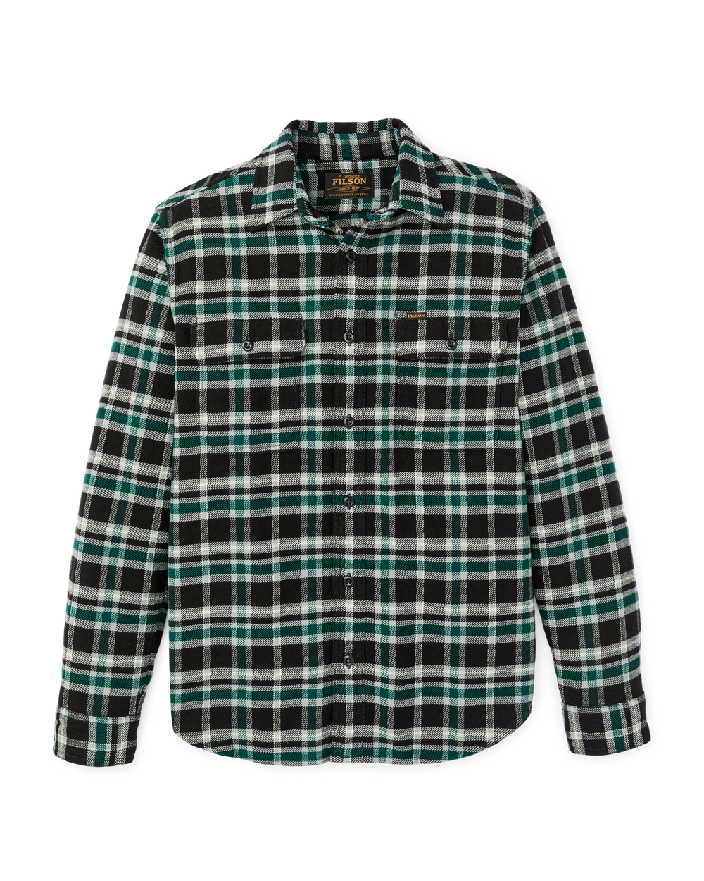 Vintage Flannel Work Shirt - Black / Green Plaid