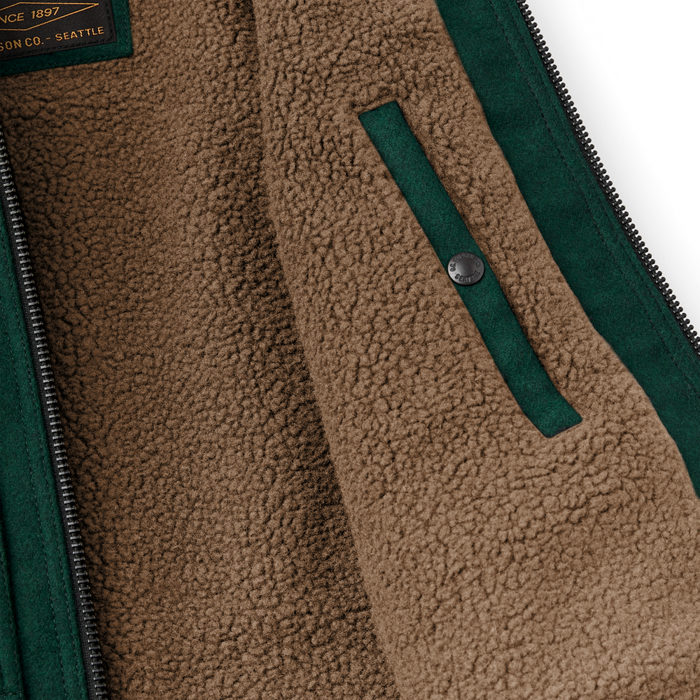 Alternate view of the Filson Lined Mackinaw Wool Work Vest - Dark Spruce