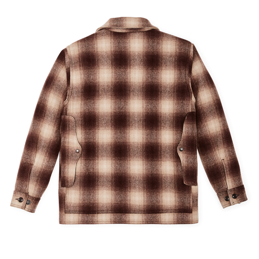 Alternate view of the Filson Mackinaw Wool Cruiser Jacket - Brown / Tan Ombre