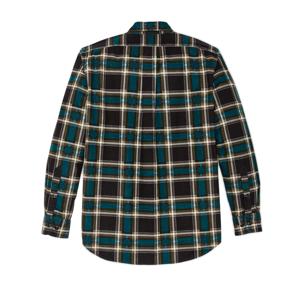 Alternate view of the Filson Field Flannel Shirt - Brown / Blue / Multi Plaid