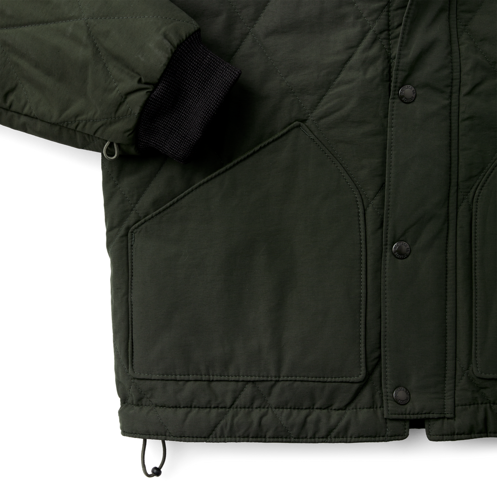 Alternate view of the Filson Quilted Pack Jacket - Dark Otter Green