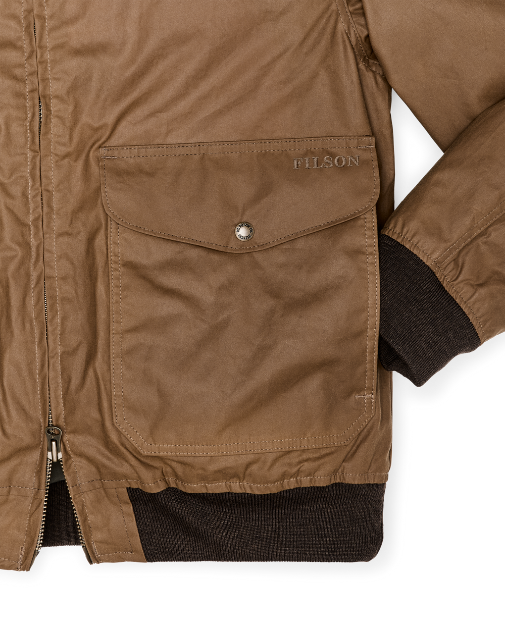 Cover Cloth Bomber Jacket - Dark Tan