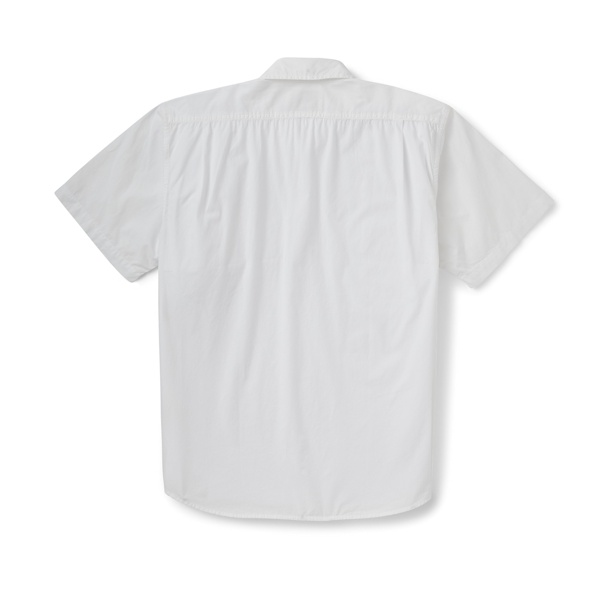 Alternate view of the Filson Filson's Washed Short Sleeve Feather Cloth Shirt - White