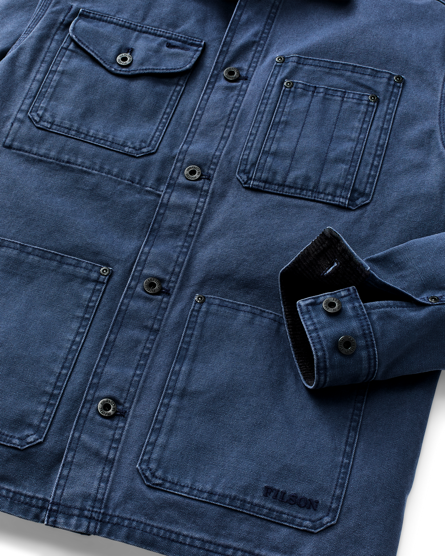 Alternate view of the Filson Rustic Canvas Barn Coat - Indigo