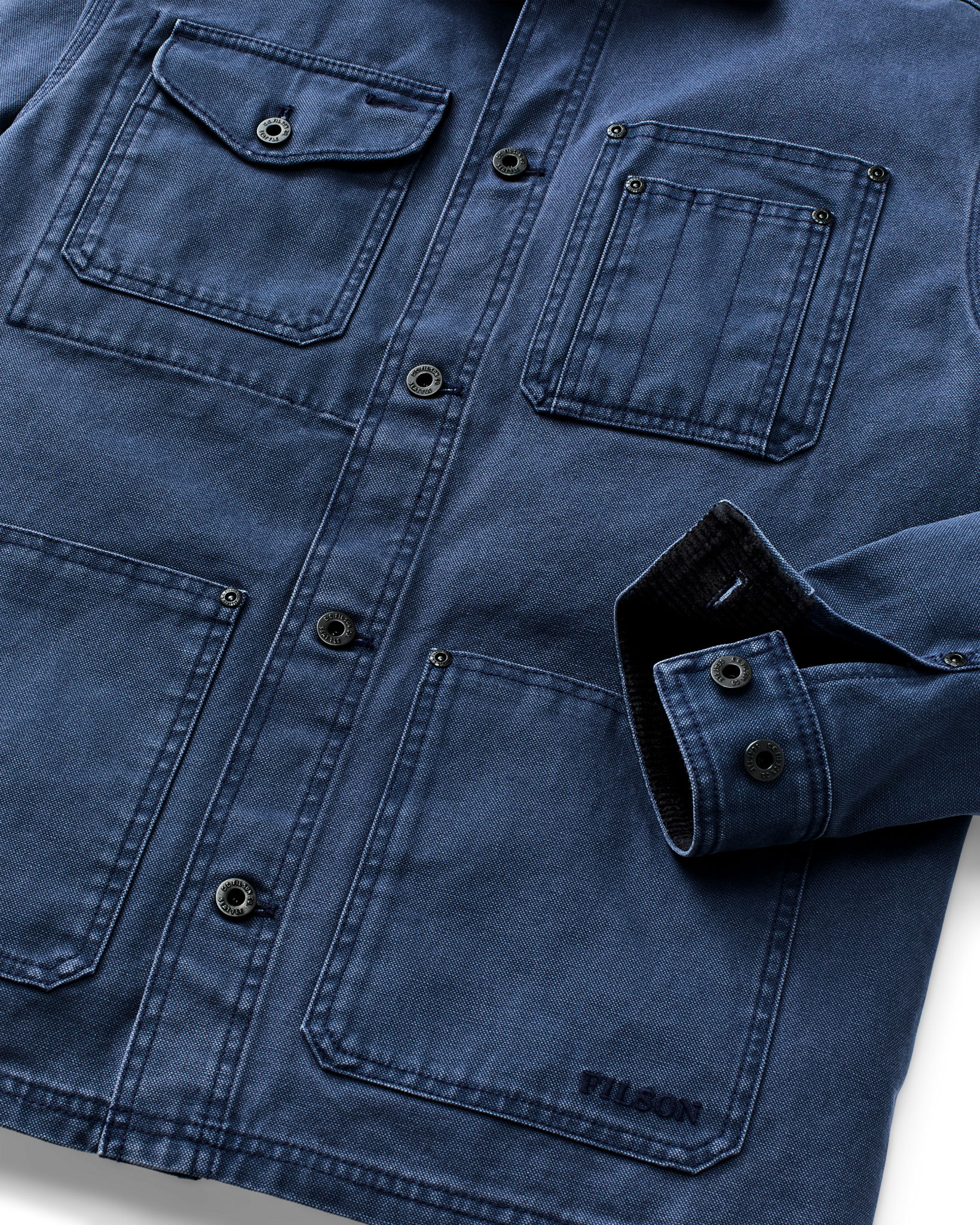 Alternate view of the Filson Rustic Canvas Barn Coat - Indigo