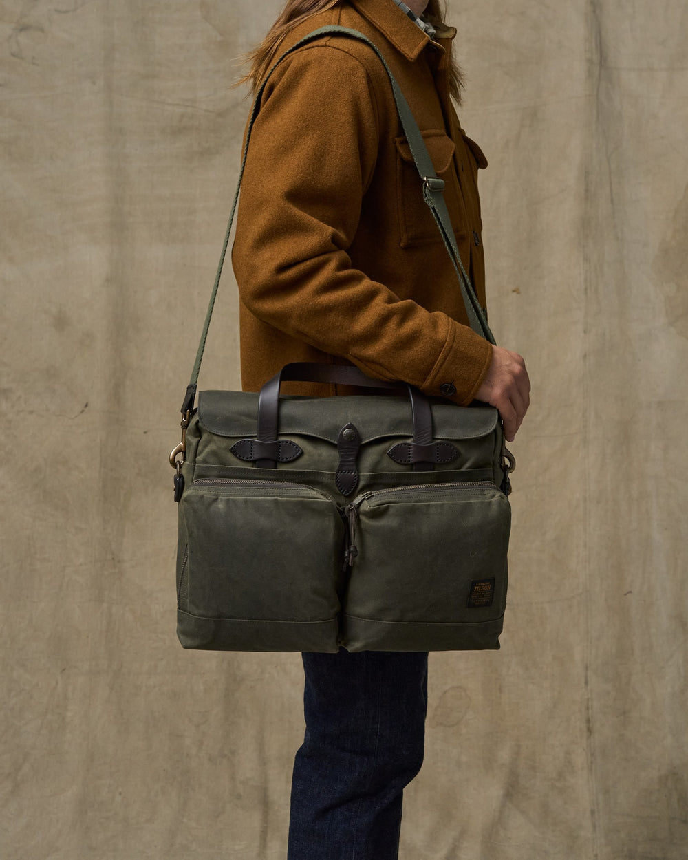 24 Hour Tin Cloth Briefcase - Otter Green