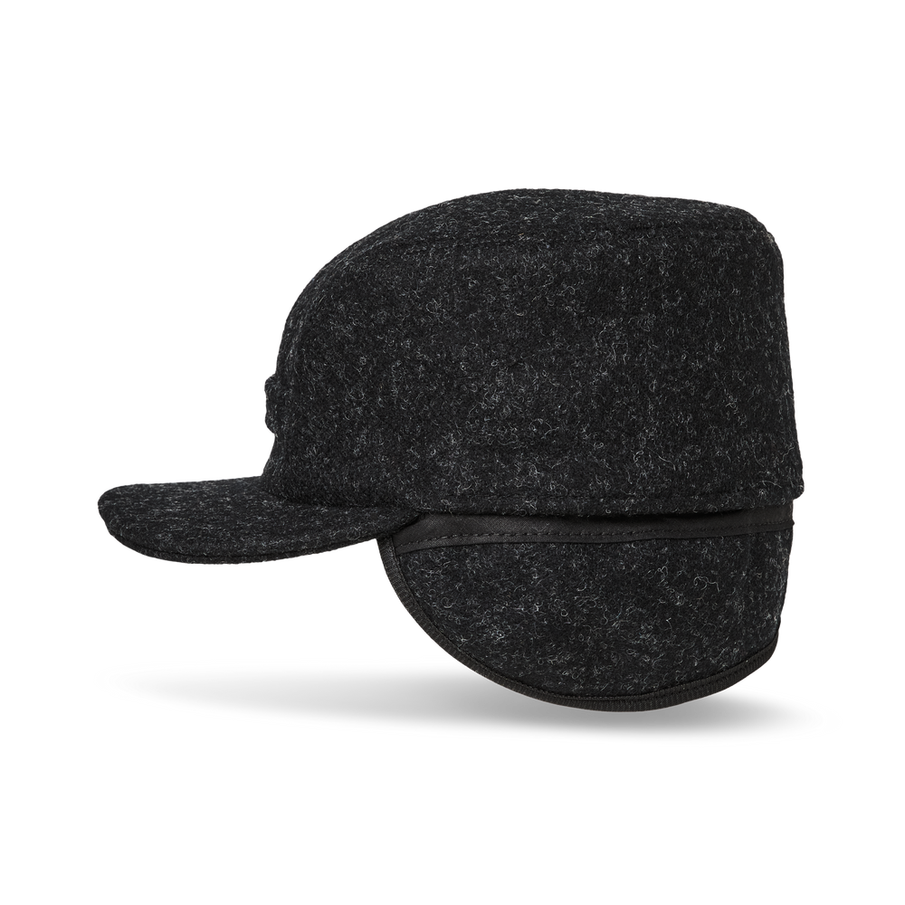 Alternate view of the Filson Mackinaw Wool Cap - Charcoal