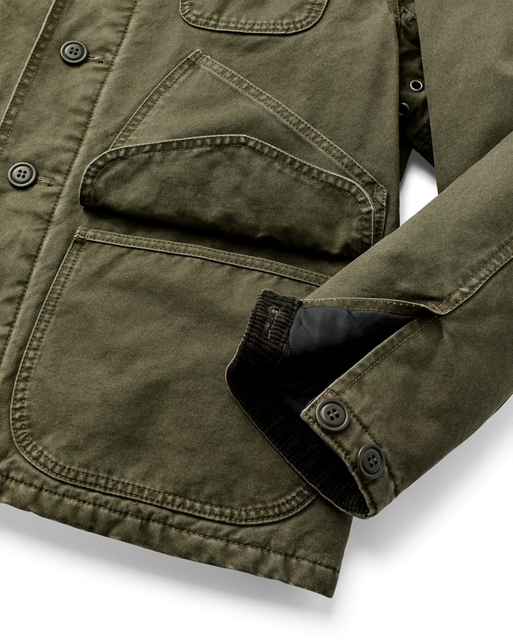 Insulated Canvas Outfitter Jacket - Dark Olive