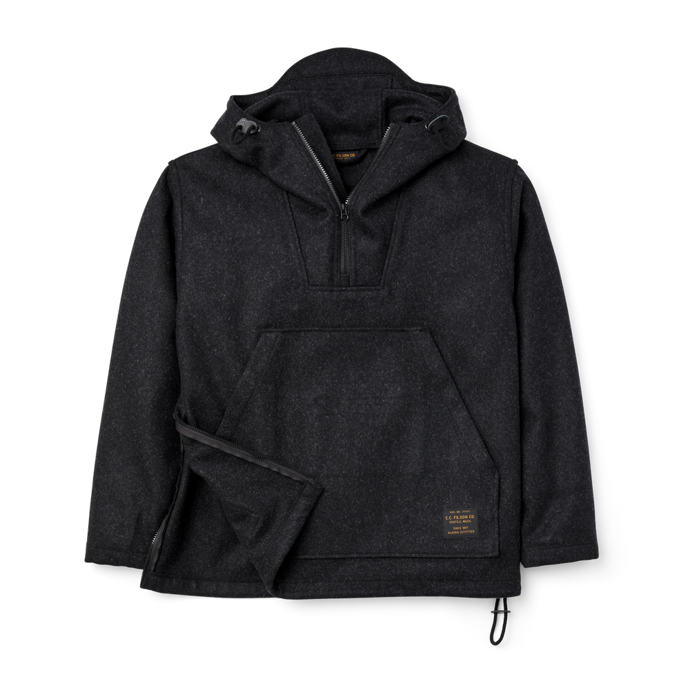 Alternate view of the Filson Yukon Wool Anorak - Charcoal