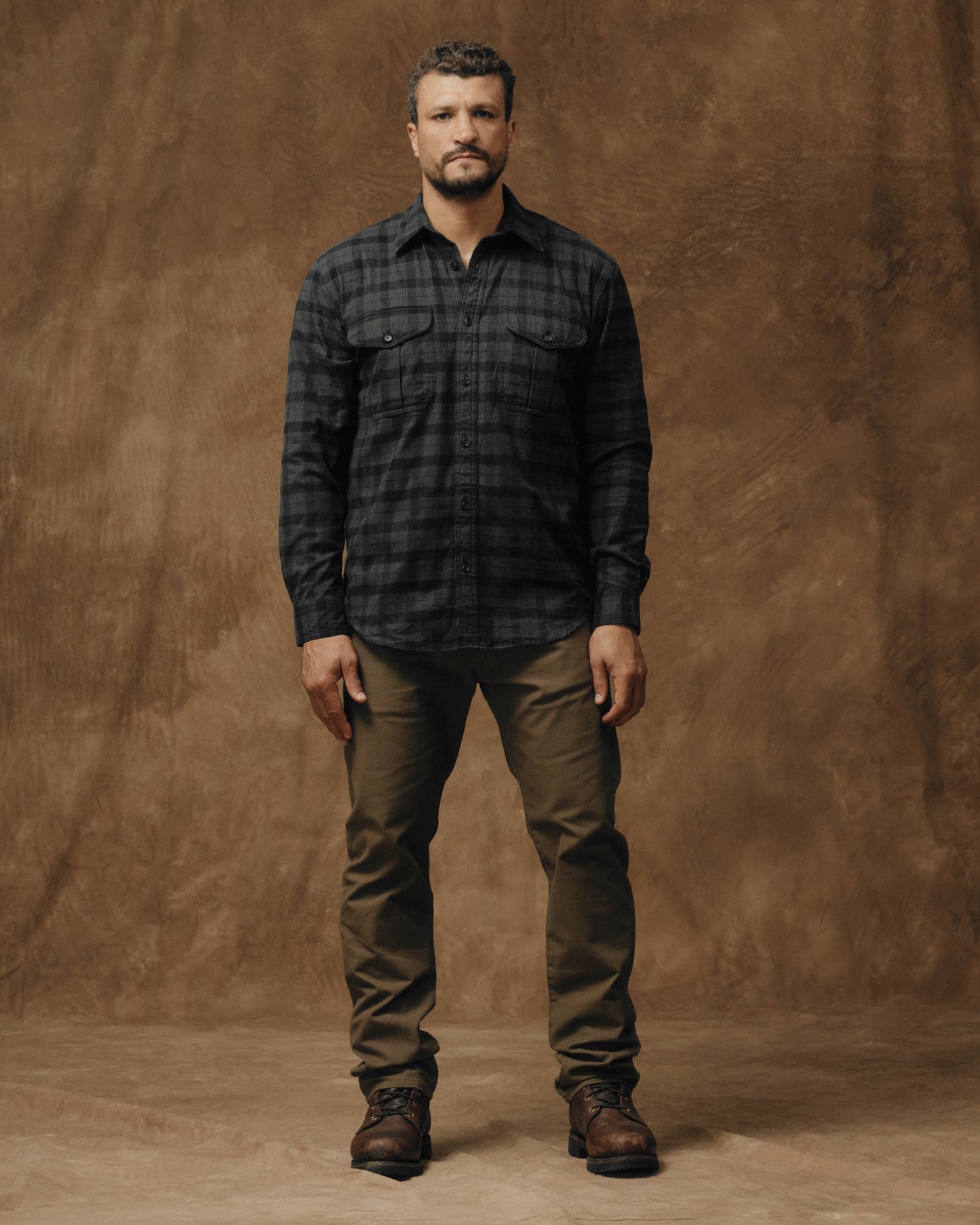 Samir is 6'2" wearing a size Medium