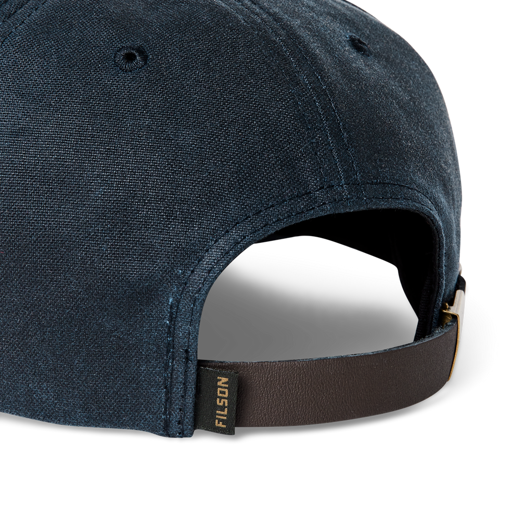 Alternate view of the Filson Oil Tin Low-profile Logger Cap - Service Blue