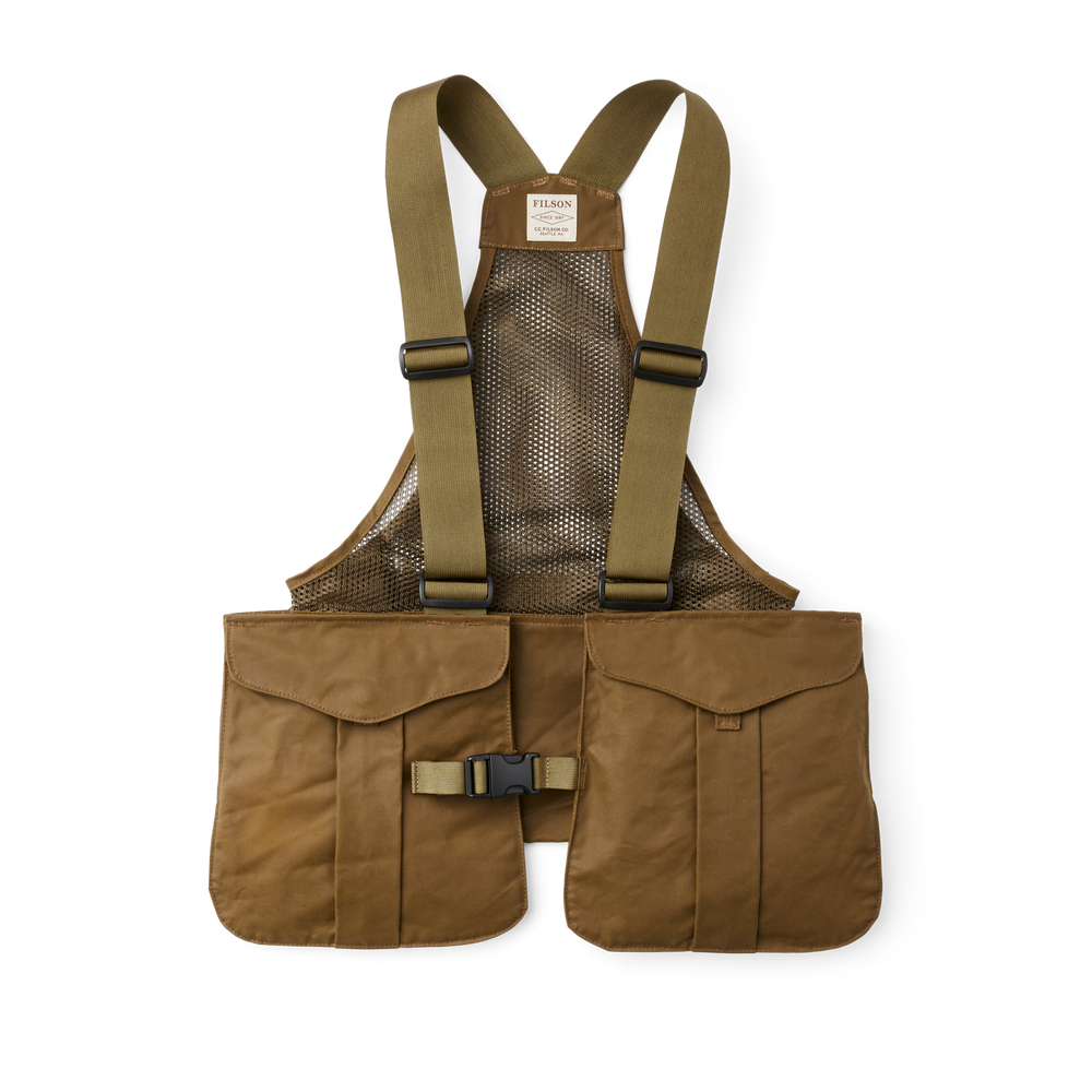 Front-facing image of the Filson Mesh Game Bag - Dark Tan