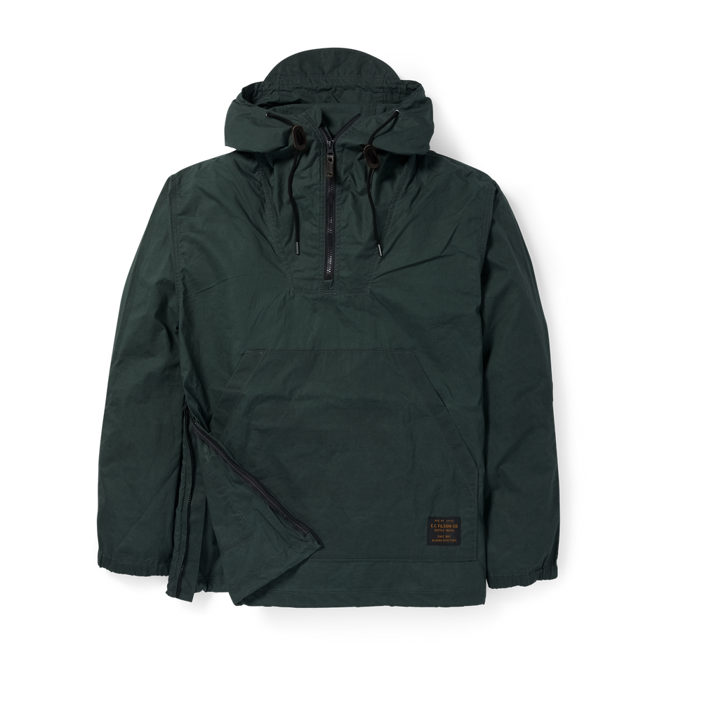 Alternate view of the Filson Lightweight Waxed Anorak - Dark Spruce