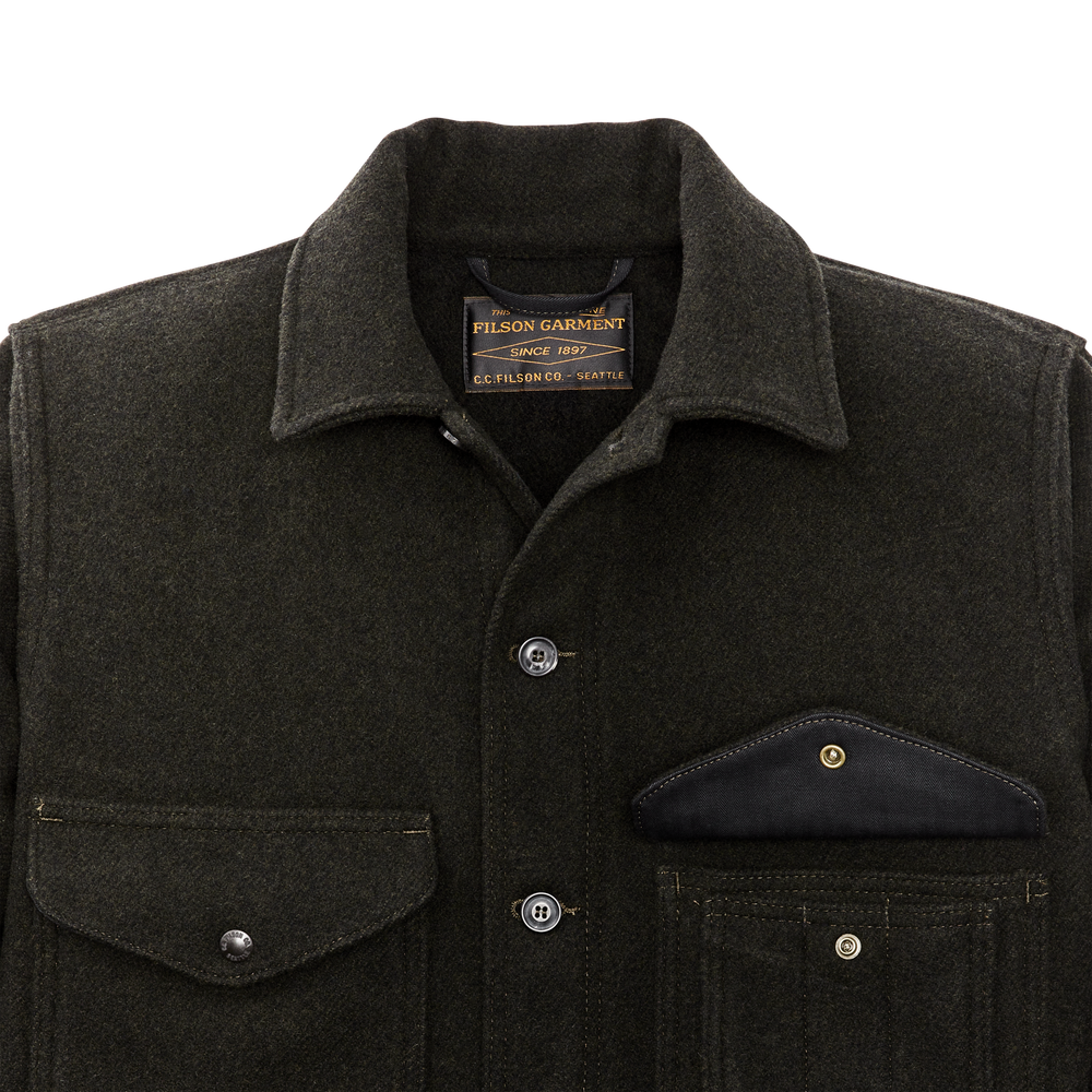 Alternate view of the Filson 110th Anniversary Mackinaw Cruiser - Peat Black