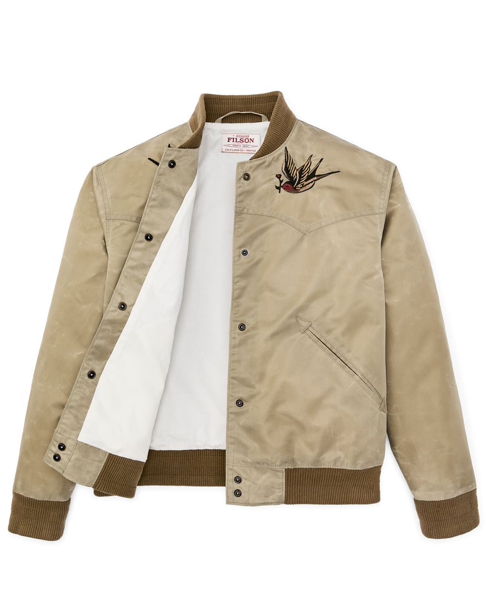 Alternate view of the Filson Women's Western Satin Jacket - Silver Sage