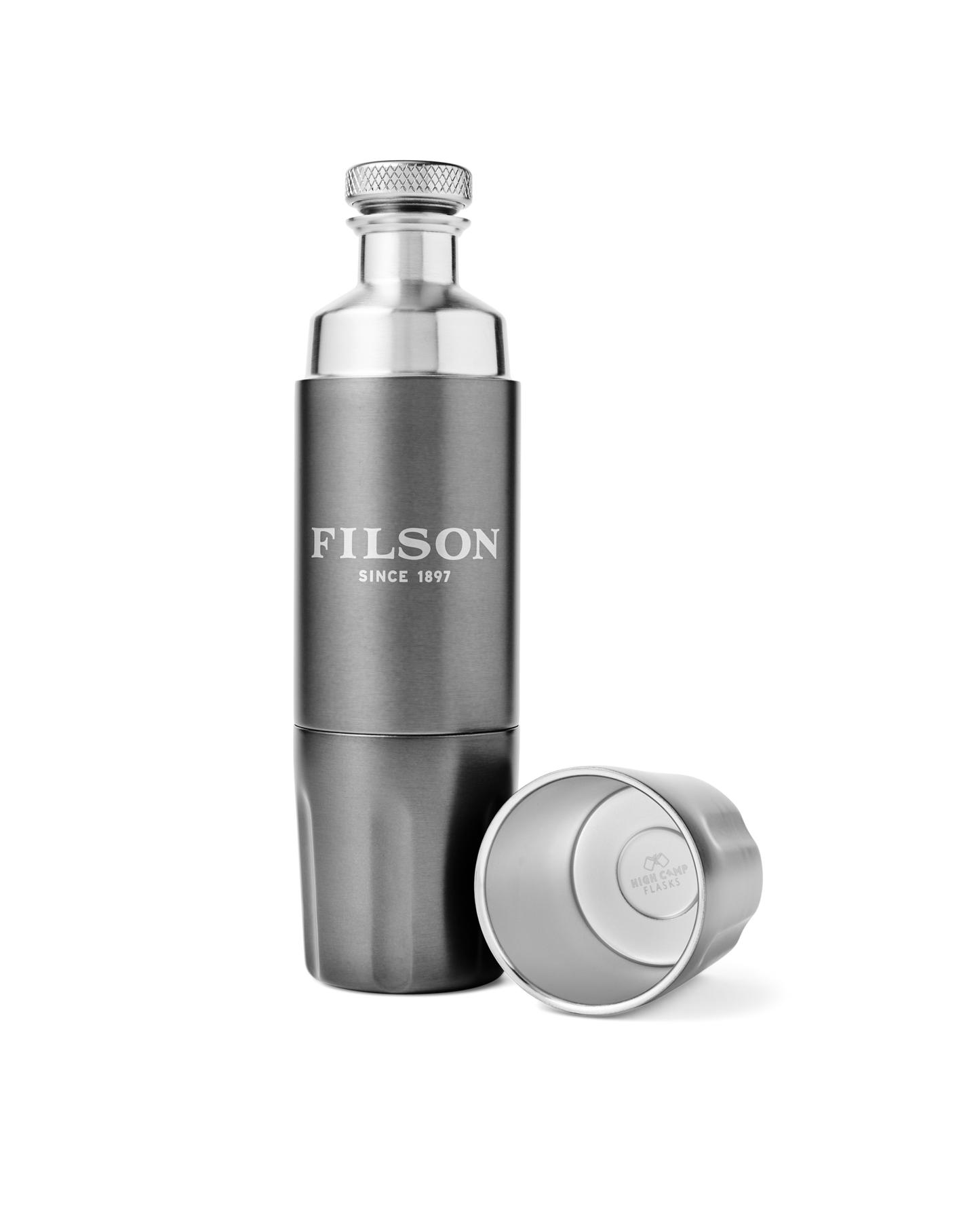 High Camp 750ml Firelight Flask - Gunmetal