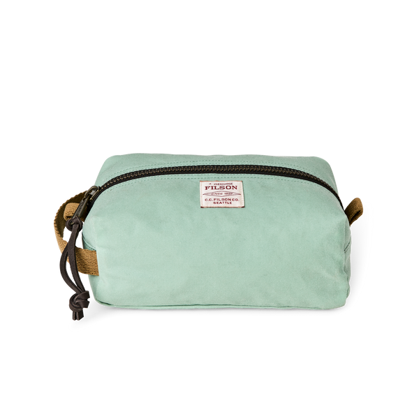 FILSON カーキ ダブルバックルバッグ 中型 Tin Cloth Travel Kit - Granite Green | Filson