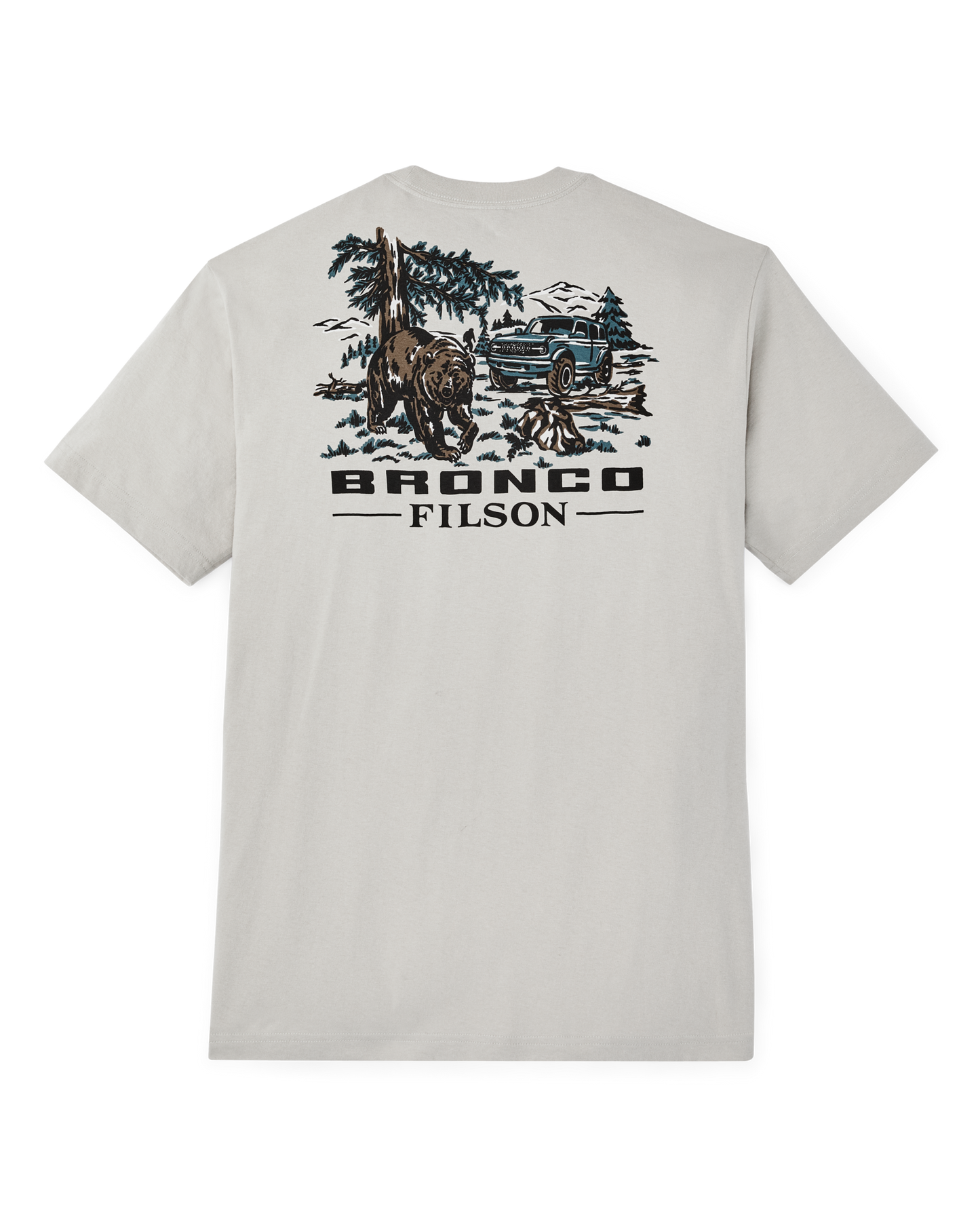 Bronco Filson Grizzly Graphic T-Shirt - Gray Sky