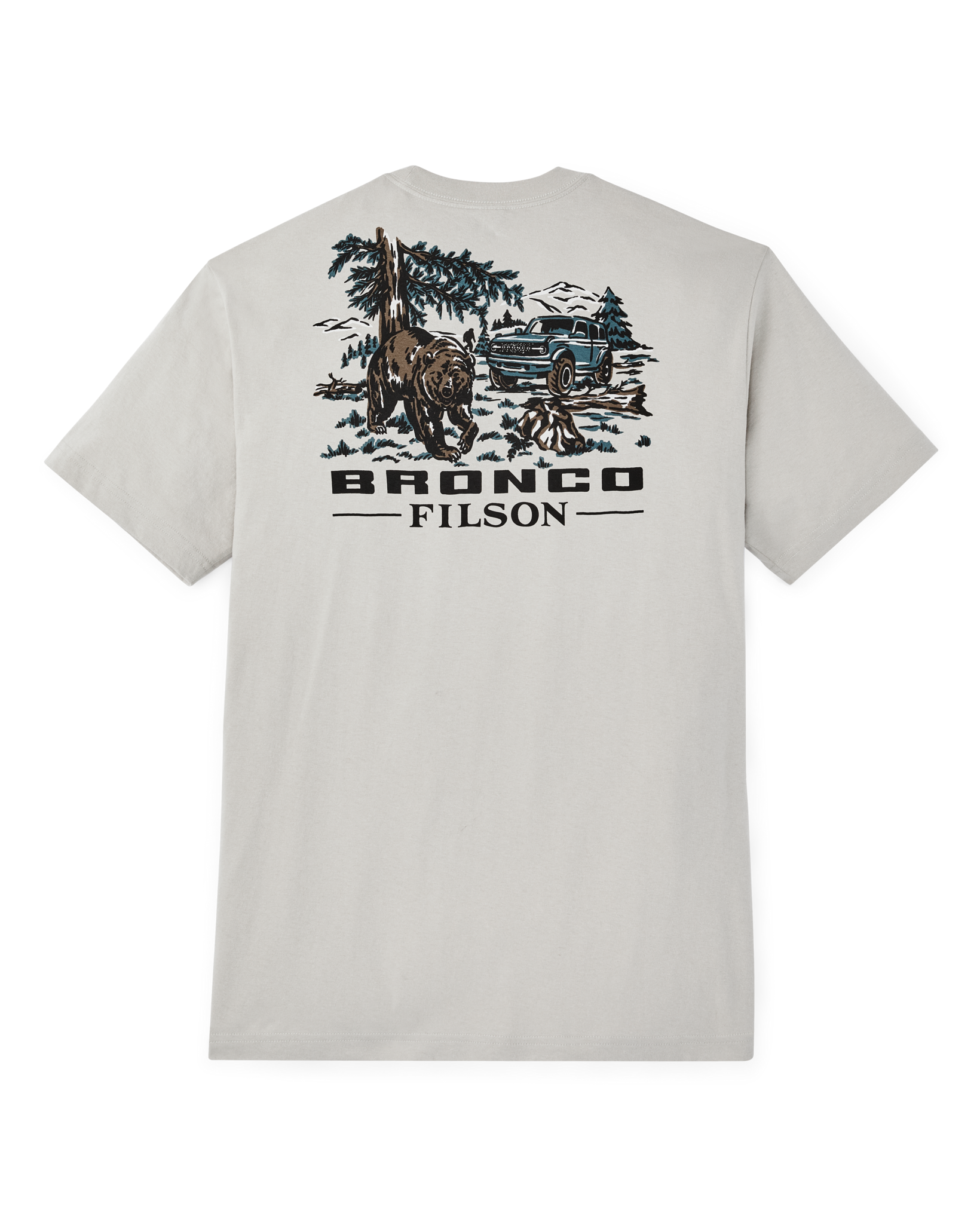 Bronco Filson Grizzly Graphic T-Shirt - Gray Sky