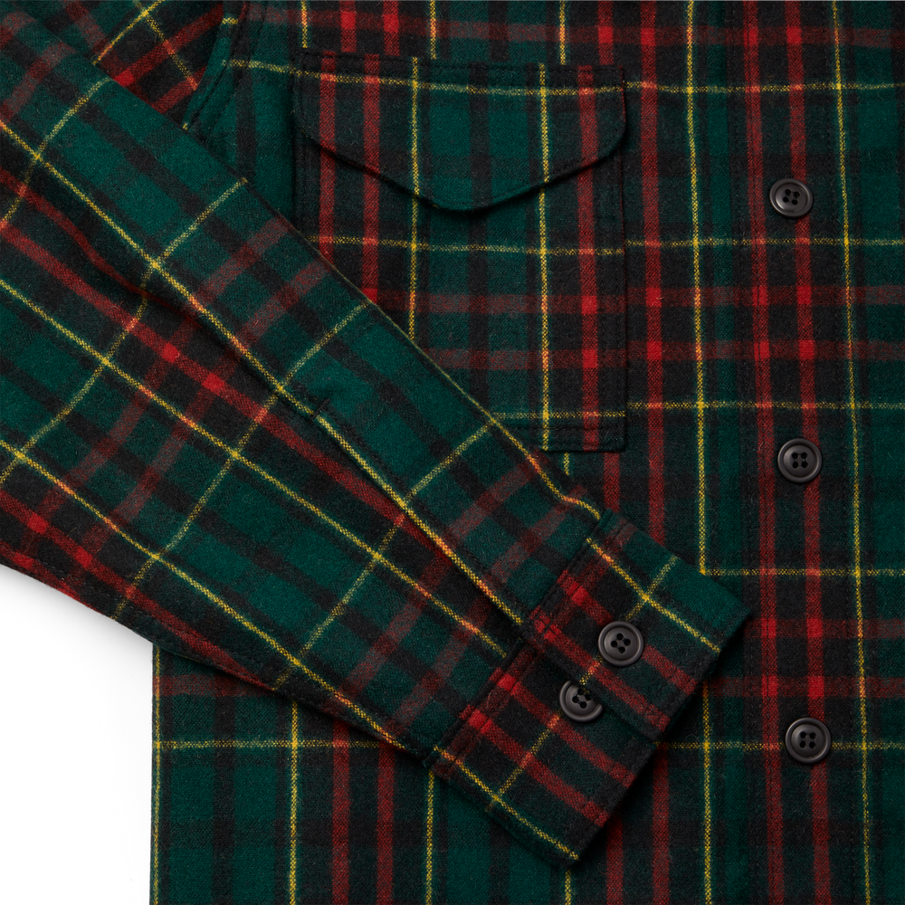 Alternate view of the Filson Jac-shirt - Black / Green / Gold /red Plaid