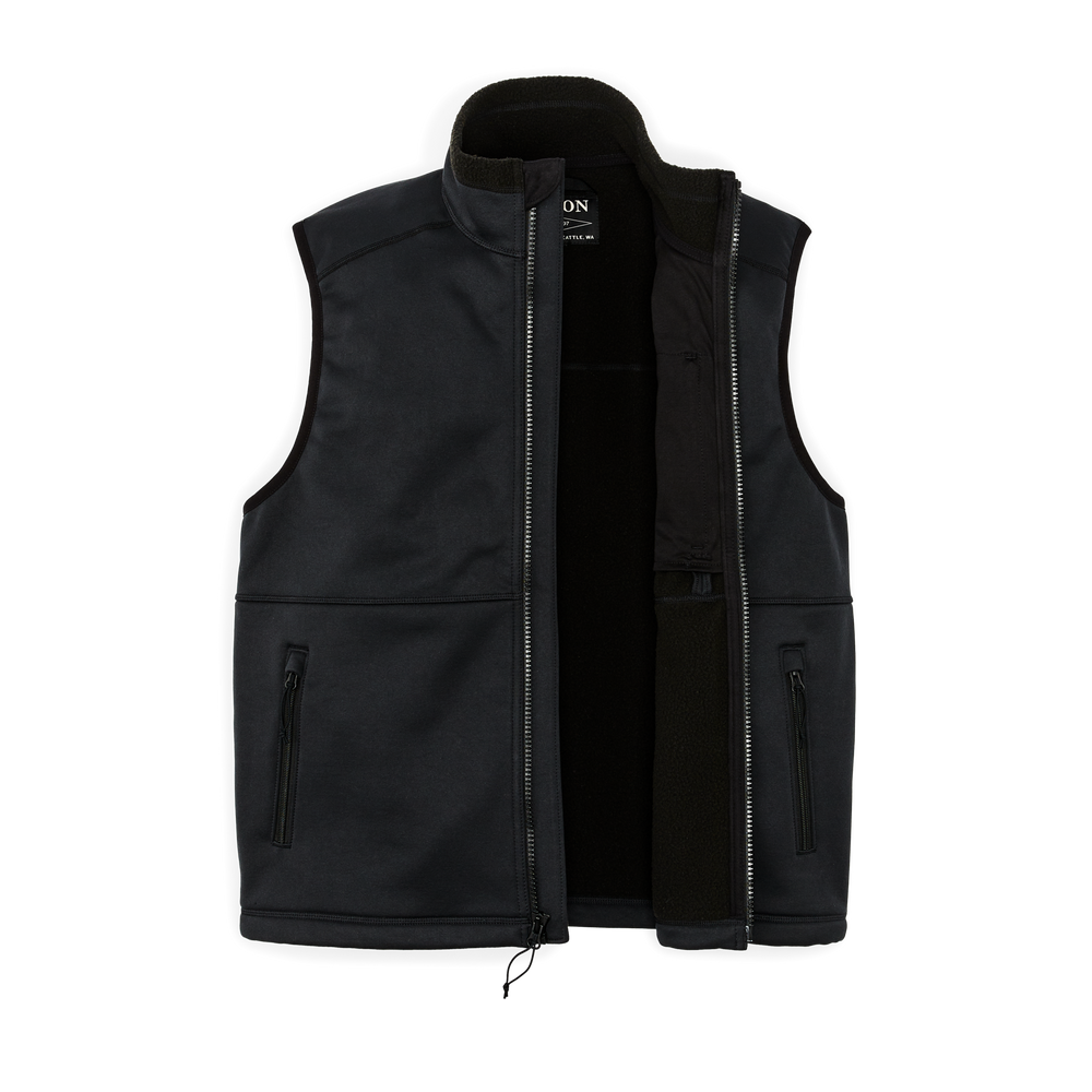 Alternate view of the Filson Granite Spire Fleece Vest - Black