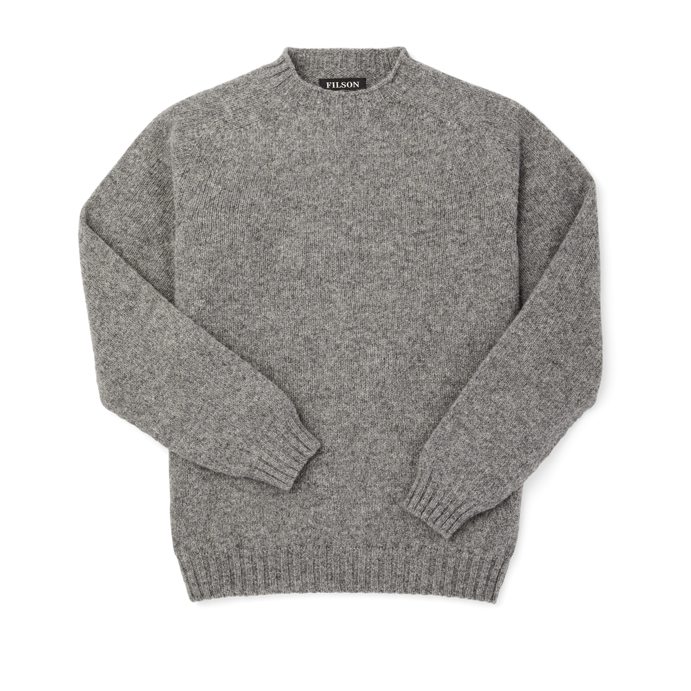 Front-facing image of the Filson 4gg Heritage Crewneck Sweater - Heather Gray