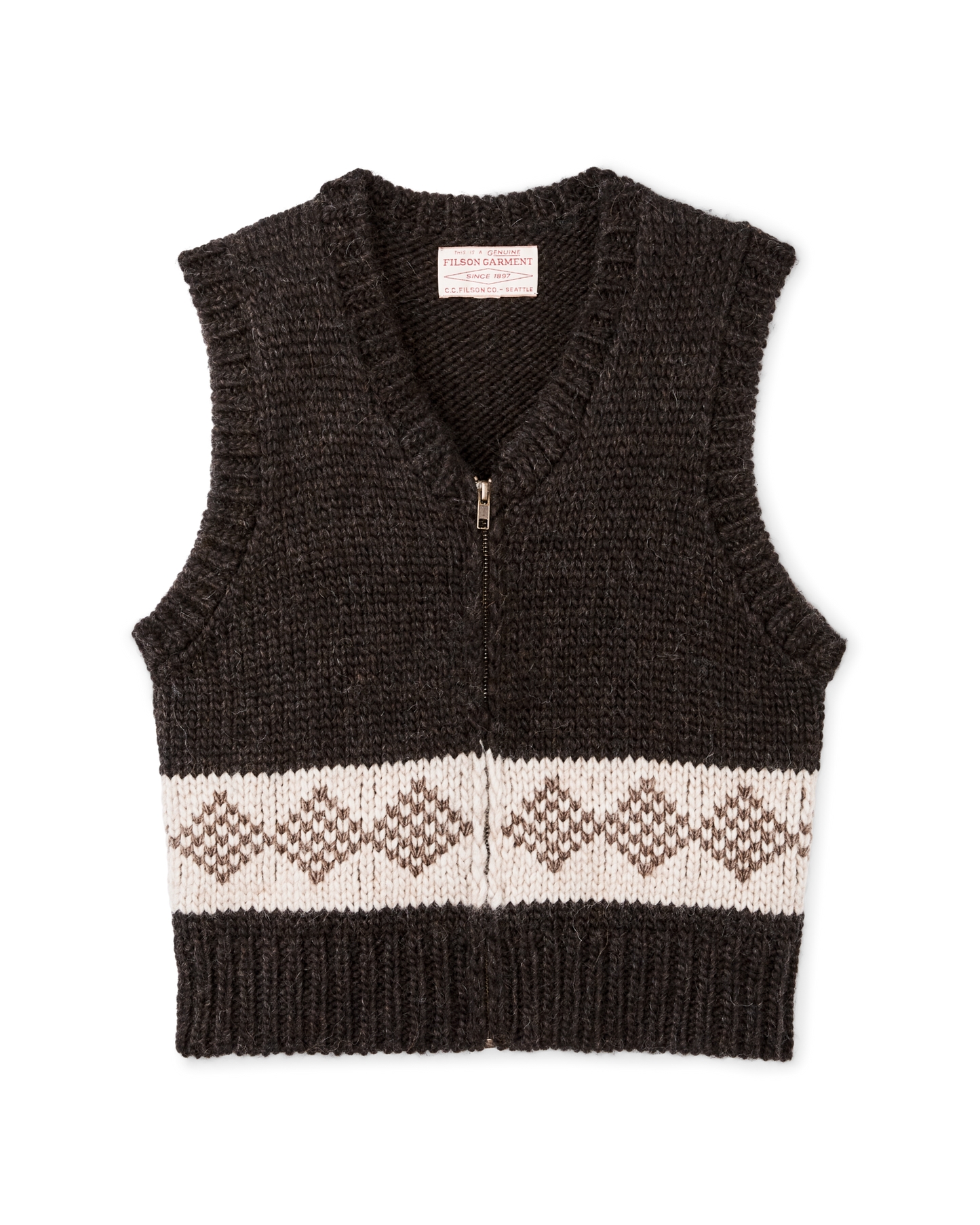 Women's Wool Vest - Dark Brown