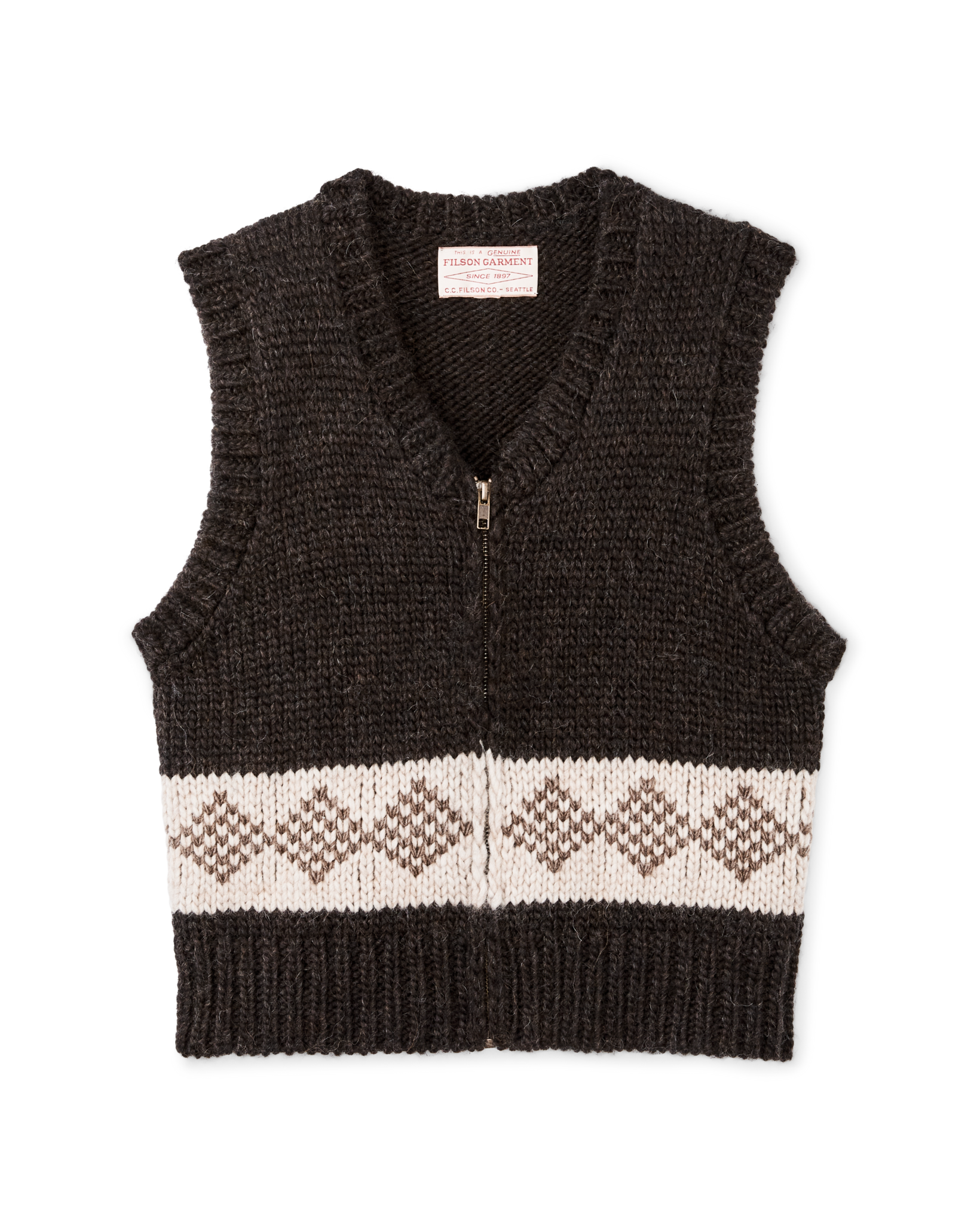Women's Wool Vest - Dark Brown