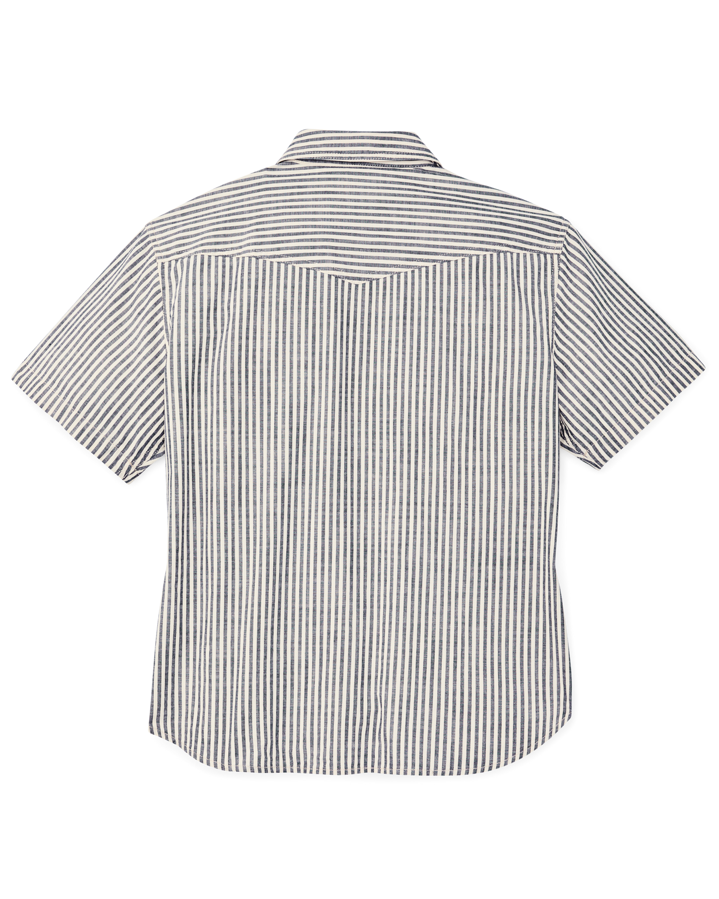 Women's Short Sleeve Chambray Western Shirt - Indigo / Natural