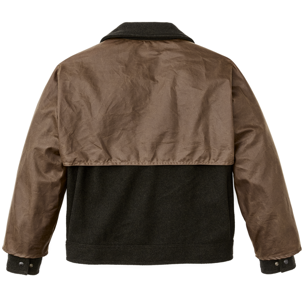 Mackinaw Wool Caped Jacket - Peat Black / Earth