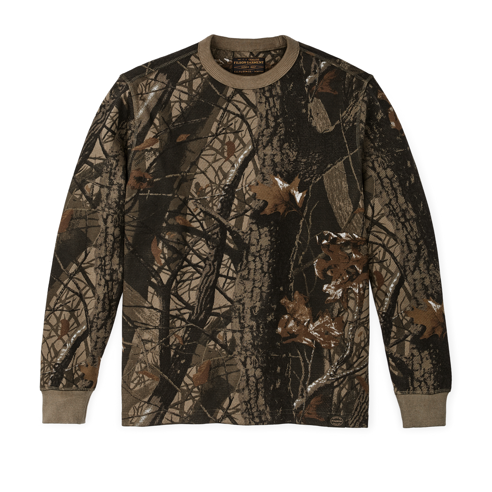 Camo Waffle Knit Thermal Crewneck Filson