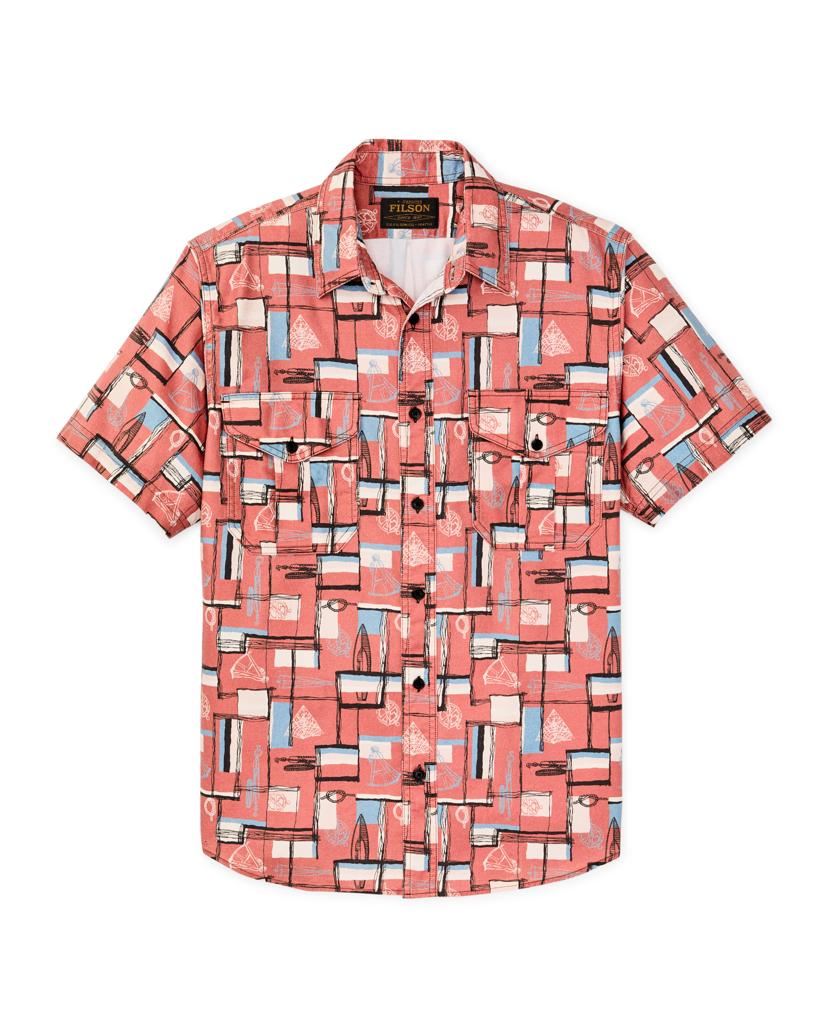 Short Sleeve Lightweight Alaskan Guide Shirt - Russet Print