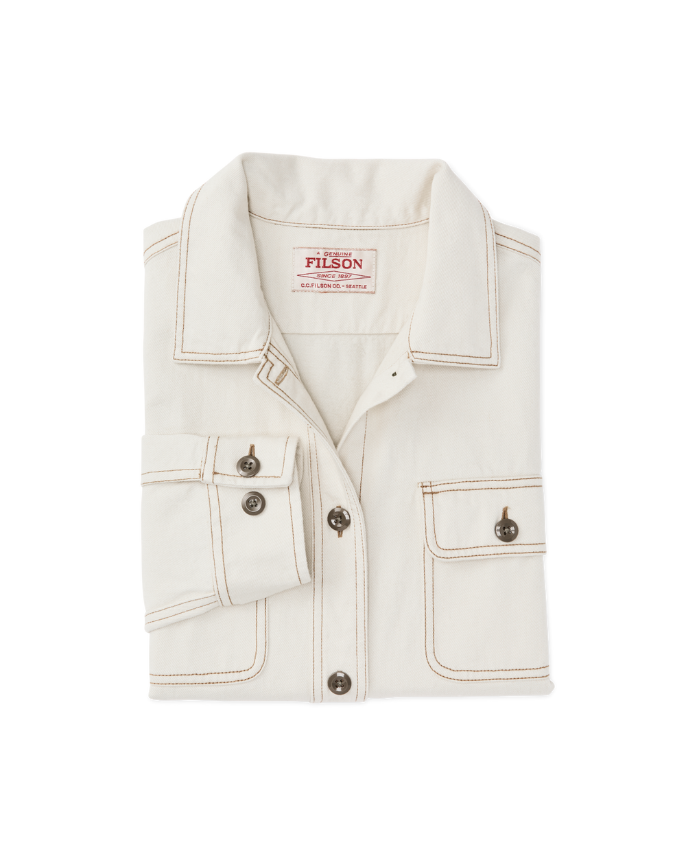 Alternate view of the Filson Women's Denim Shirt - Natural Seed