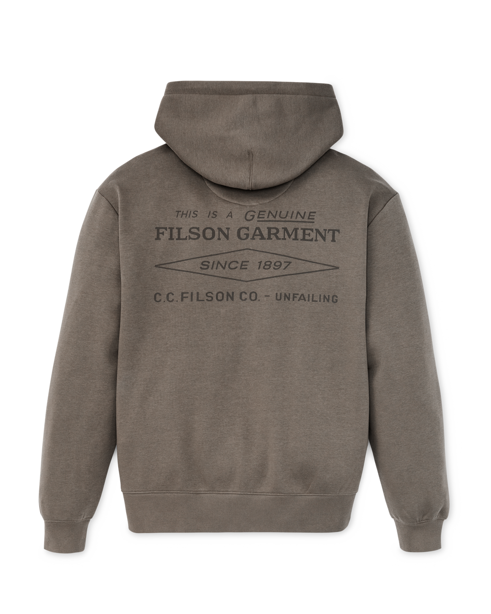 Diamond Graphic Full-Zip Hoodie - Hawk Brown