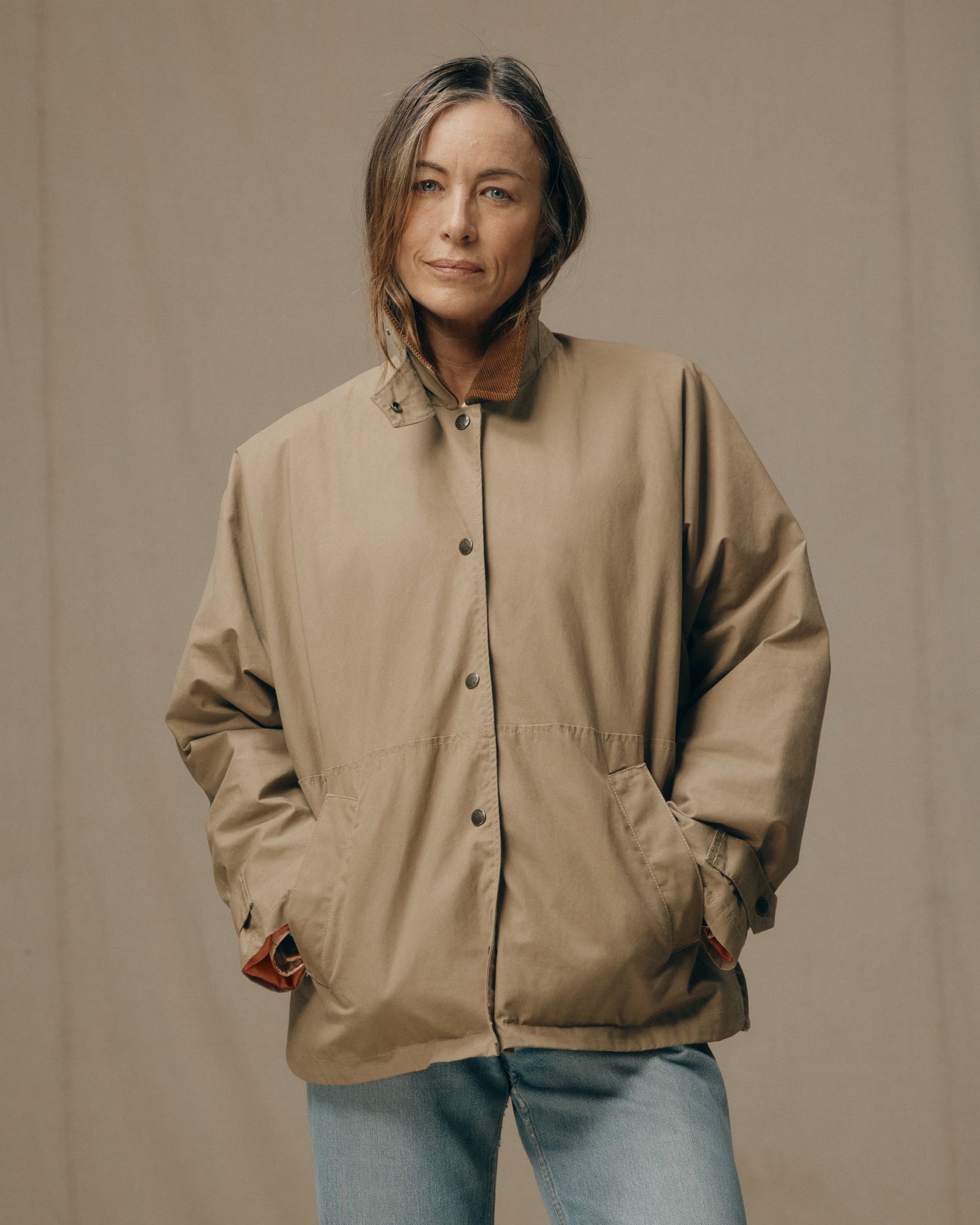 Women's Harbor Front Waxed Jacket - Marsh Tan
