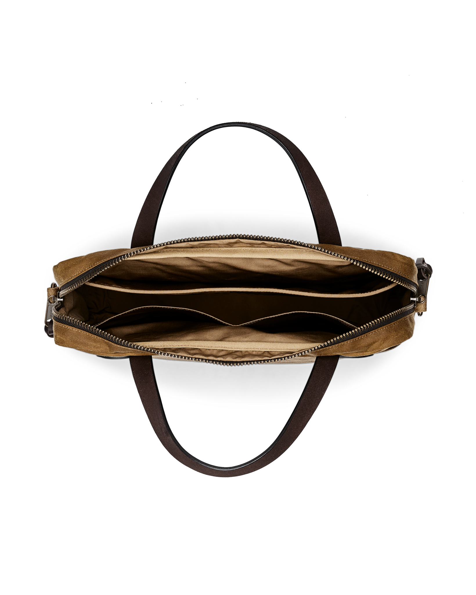 Tin Cloth Compact Briefcase - Dark Tan