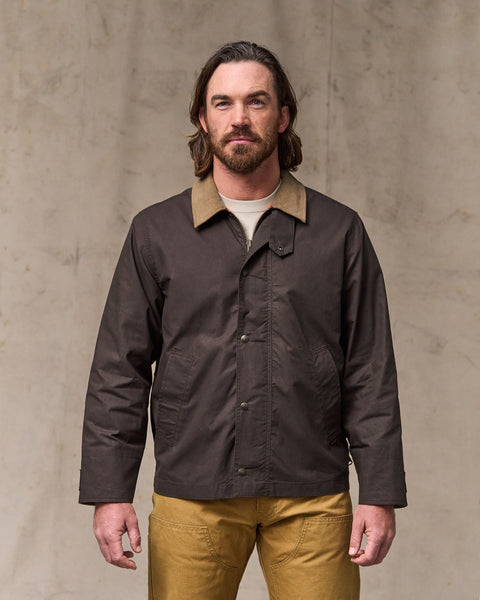Dry Wax Short Field Jacket - Dark Brown | Filson