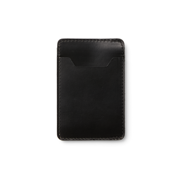 leather card sleeve wallet Grain Credit Holder will never unravel or come apart Slim Two Pocket Premium Leather