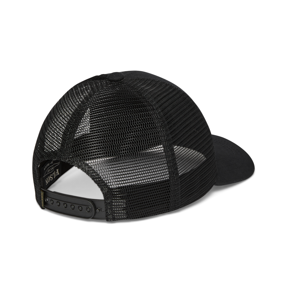 Alternate view of the Filson Mesh Snap-back Logger Cap - Black Patch