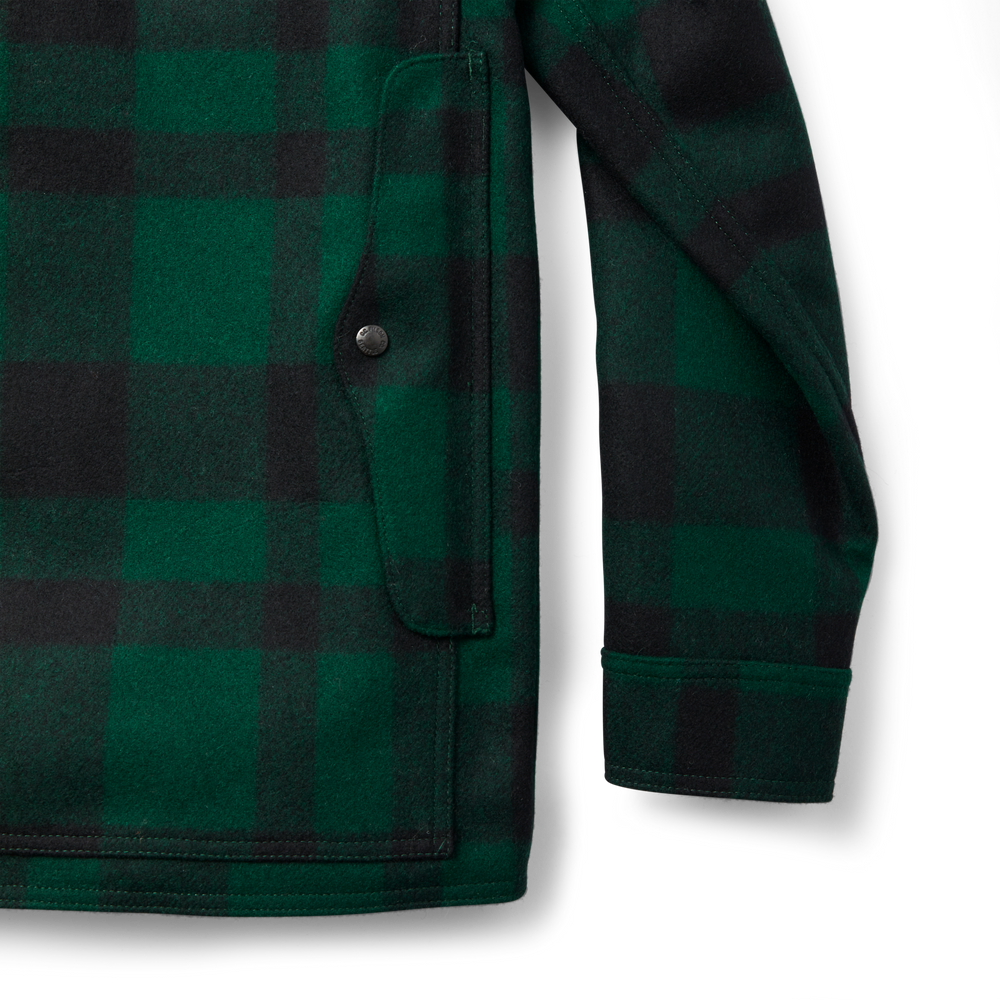 Alternate view of the Filson Mackinaw Wool Cruiser Jacket - Green / Black Plaid