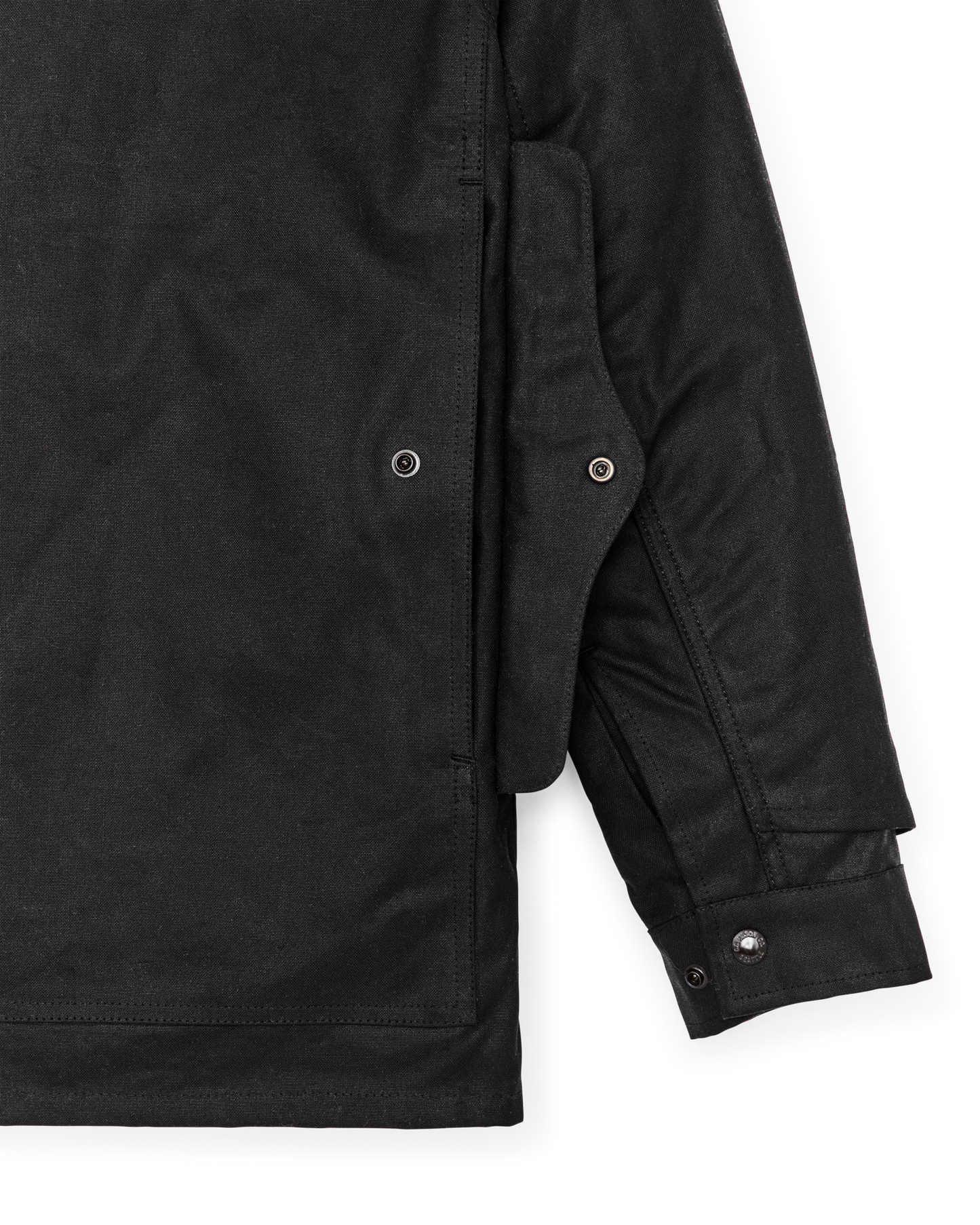 Alternate view of the Filson Lined Tin Cloth Cruiser Jacket - Black