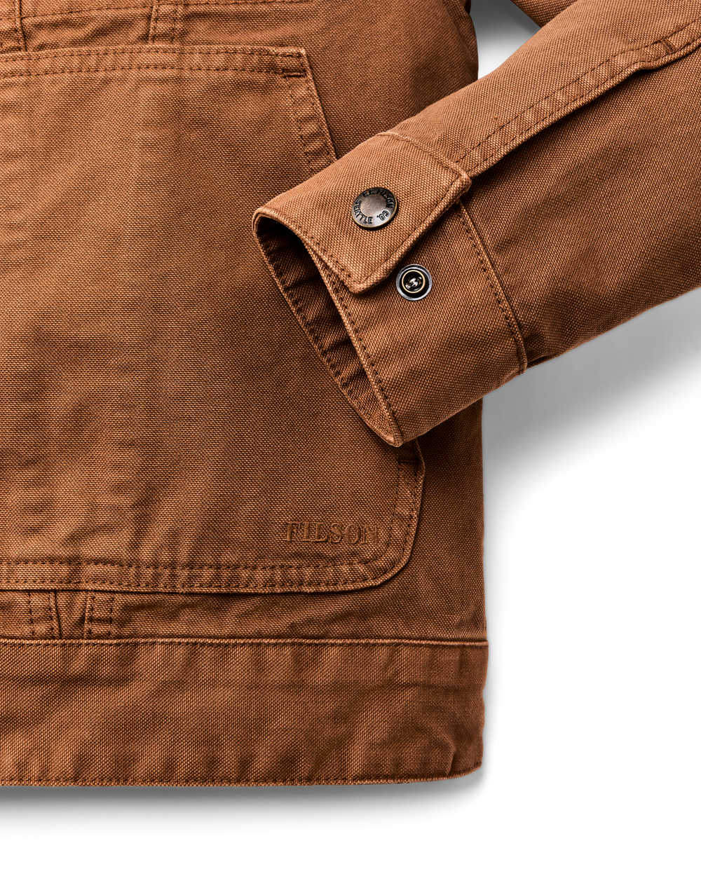 Alternate view of the Filson Women's Canvas Short Cruiser Jacket - Harvest Tan