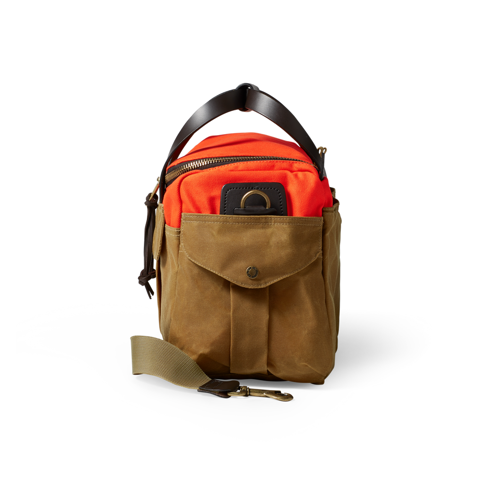 Alternate view of the Filson Heritage Sportsman Bag - Orange/ Dark Tan