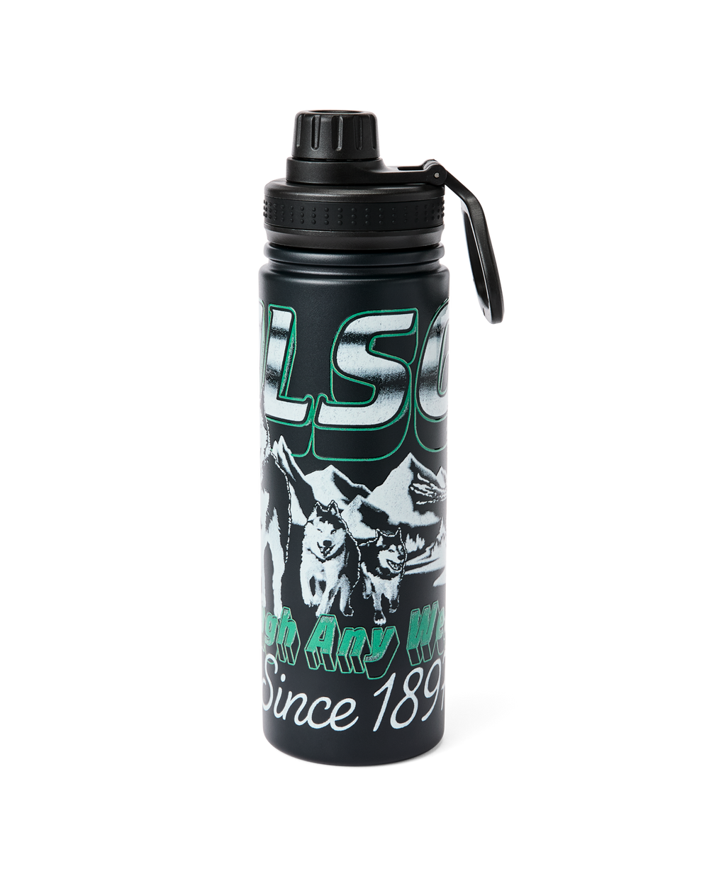 Huskies Graphic Insulated Water Bottle - Black
