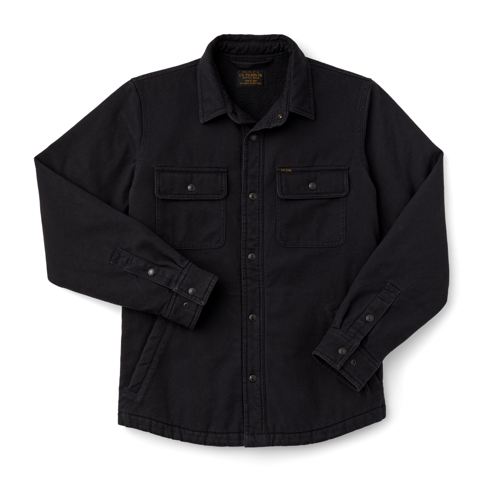 Front-facing image of the Filson Fleece Lined Jac-shirt - Dark Navy