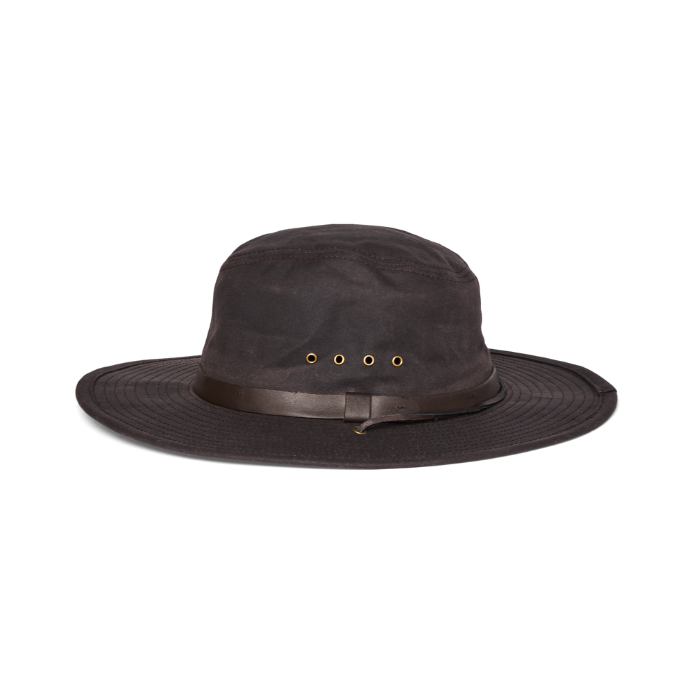 Front-facing image of the Filson Tin Cloth Bush Hat - Cinder