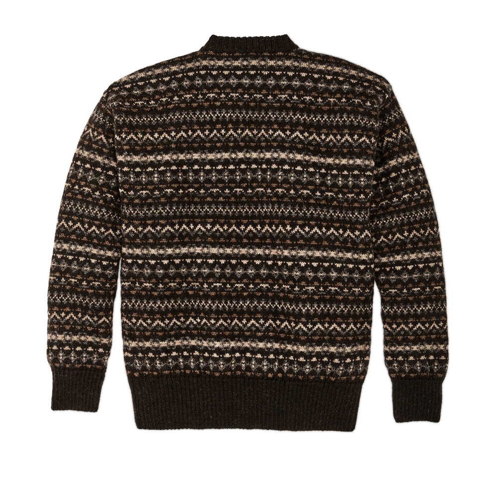 Alternate view of the Filson Fairisle Crewneck Sweater - Black / Multi