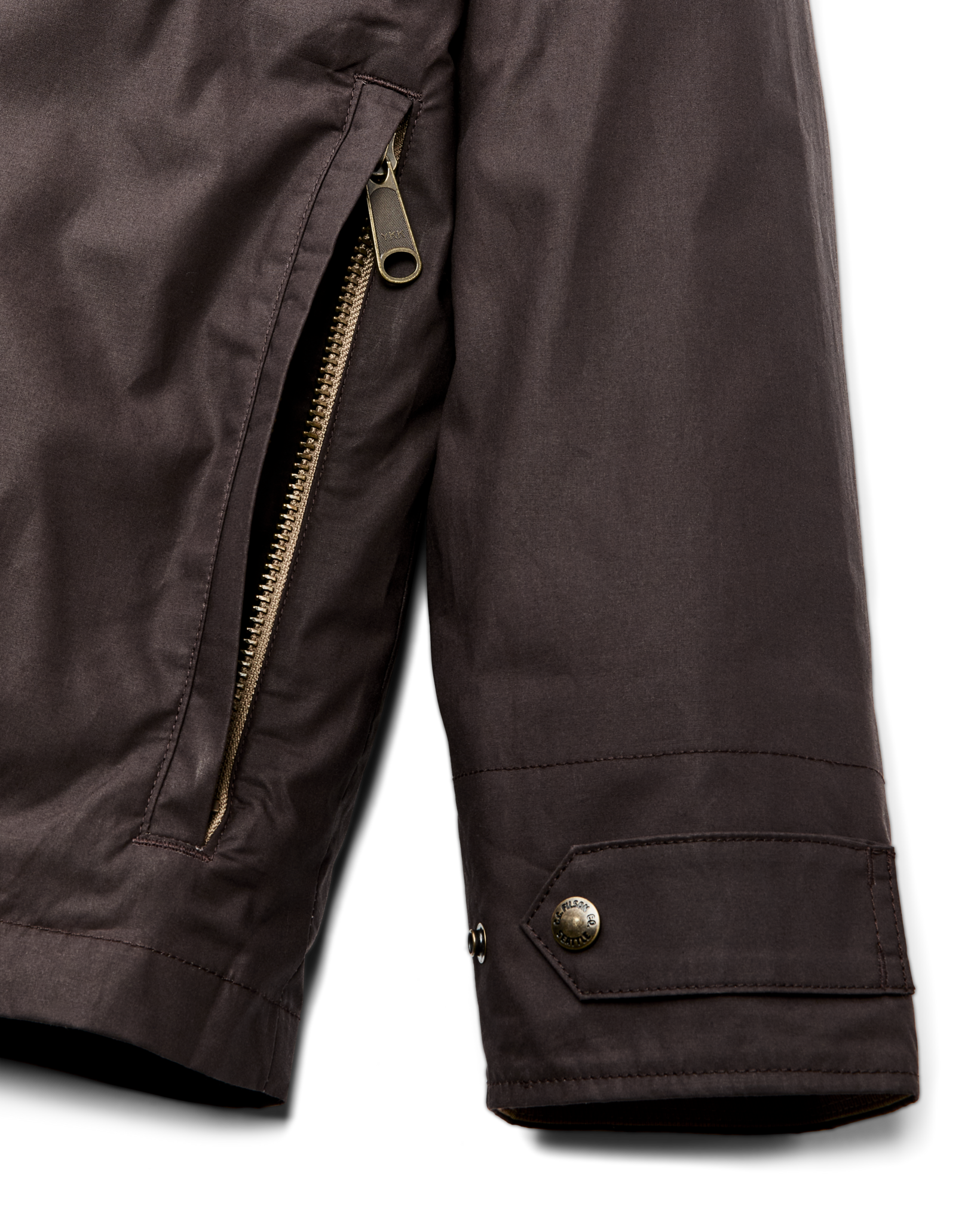 Alternate view of the Filson Dry Wax Short Field Jacket - Dark Brown