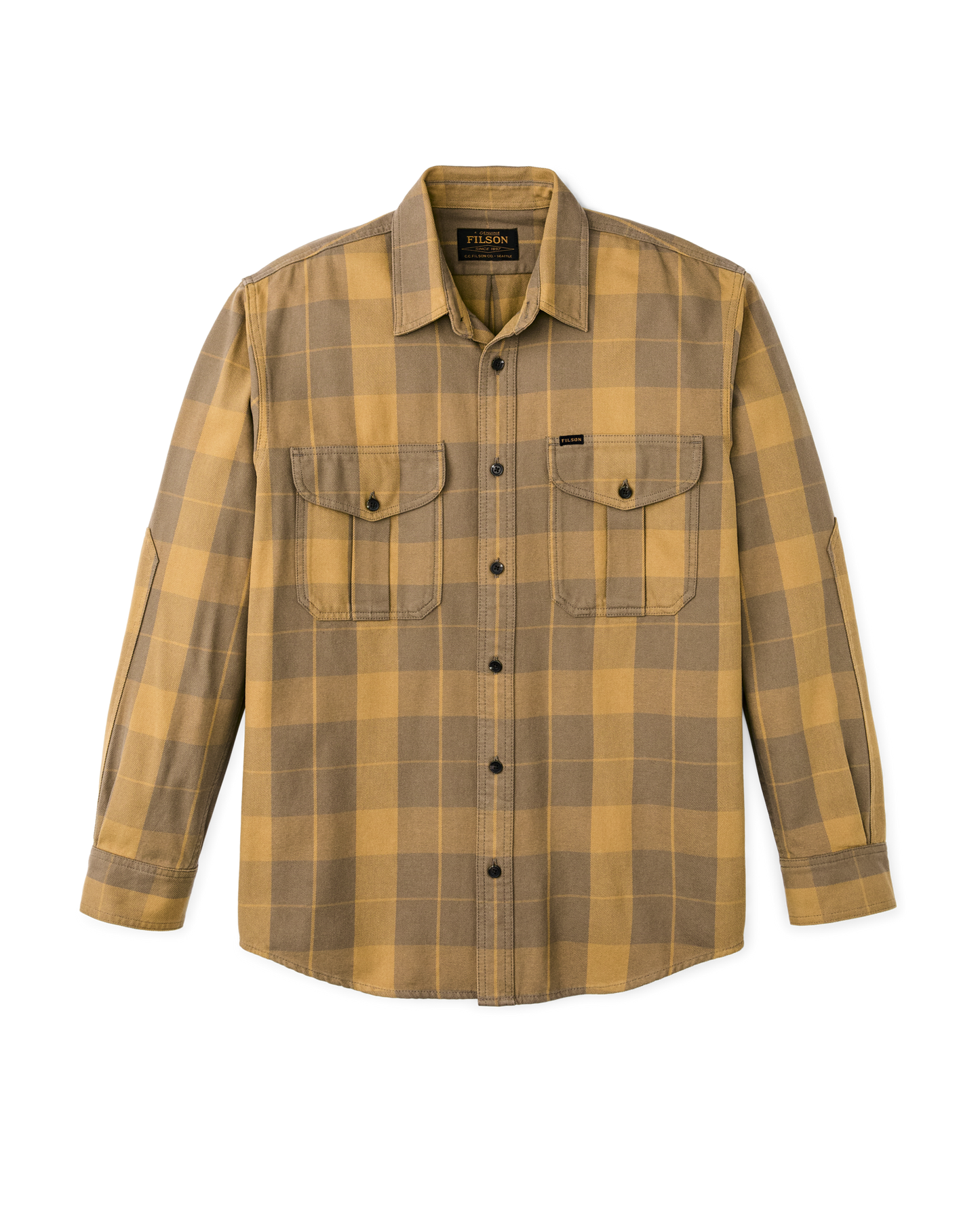 Vintage Wash Alaskan Guide Shirt - Light Brown / Ochre Plaid